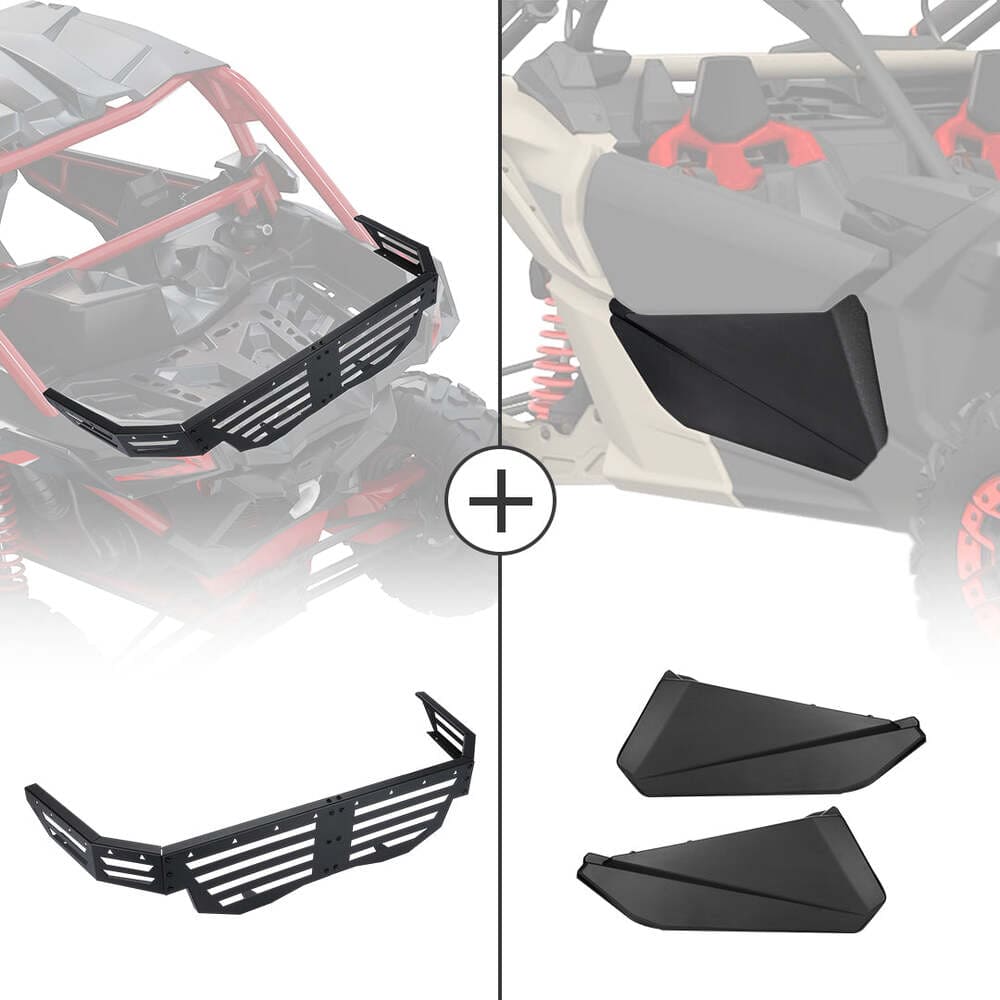 Kemimoto Can-Am Maverick X3 Rear Cargo Tailgate & Bags