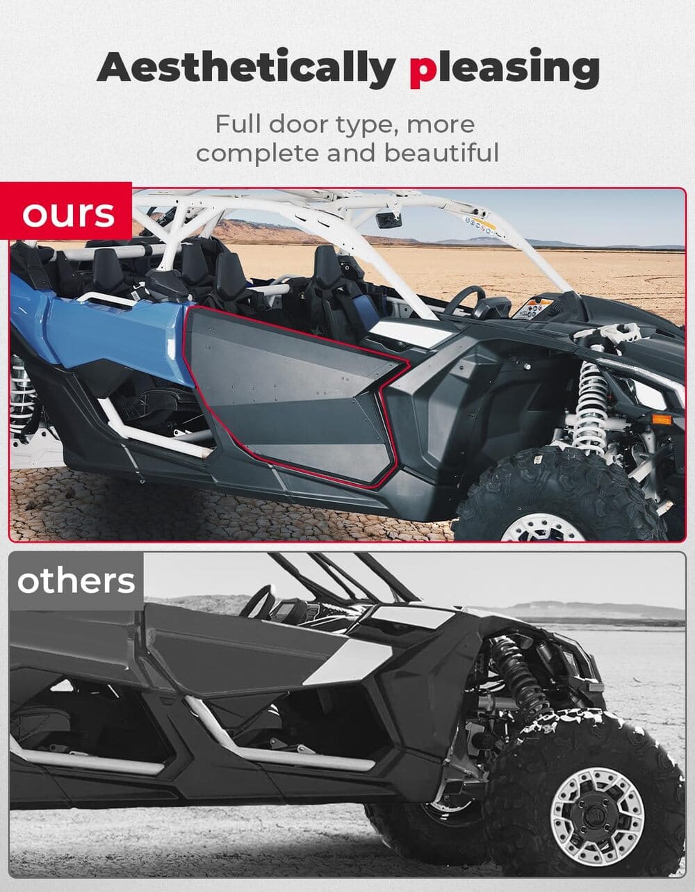 Kemimoto Can-Am Maverick X3 Set of Aluminum Front Full Doors