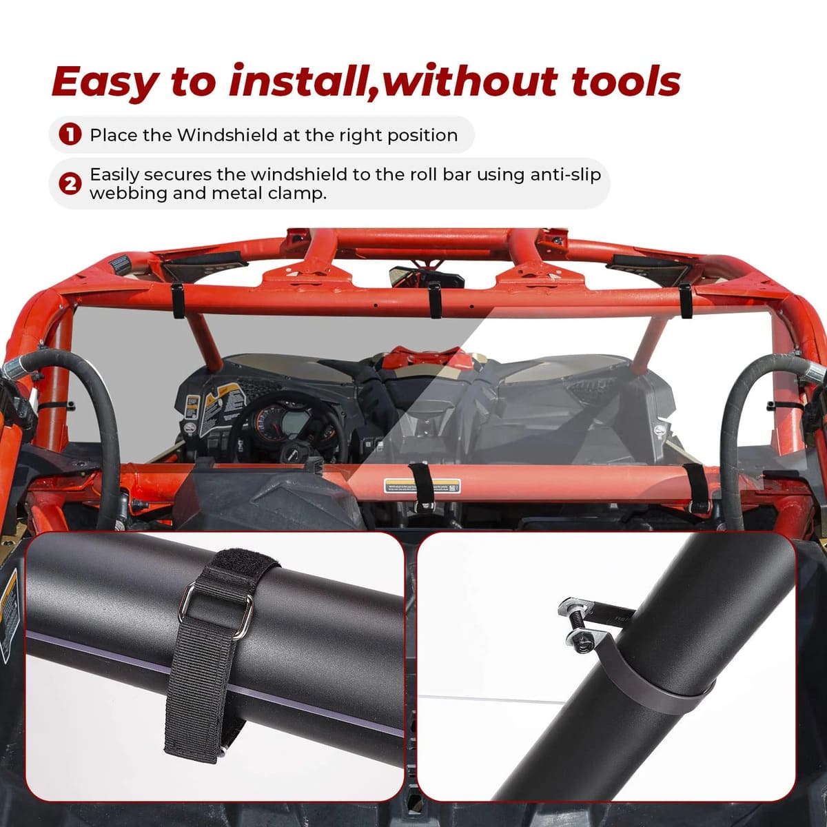 Kemimoto Can-Am Maverick X3 Soft Cab Enclosures & Rear Windshield