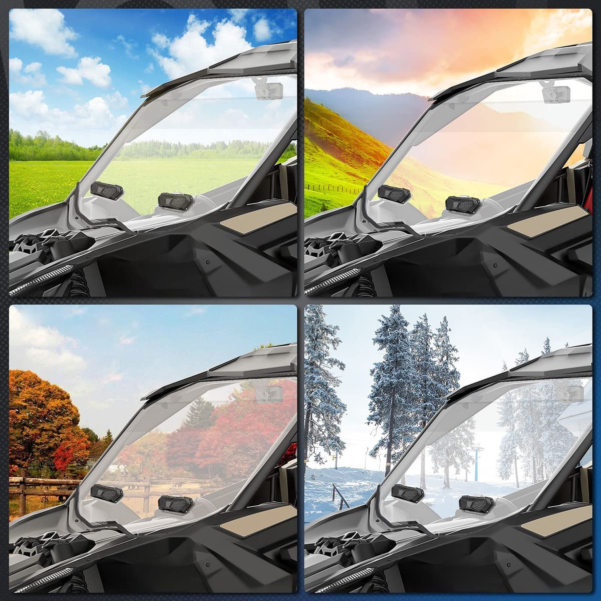 Kemimoto Can Am Maverick X3 UTV Polycarbonate Windshield Vent Kit