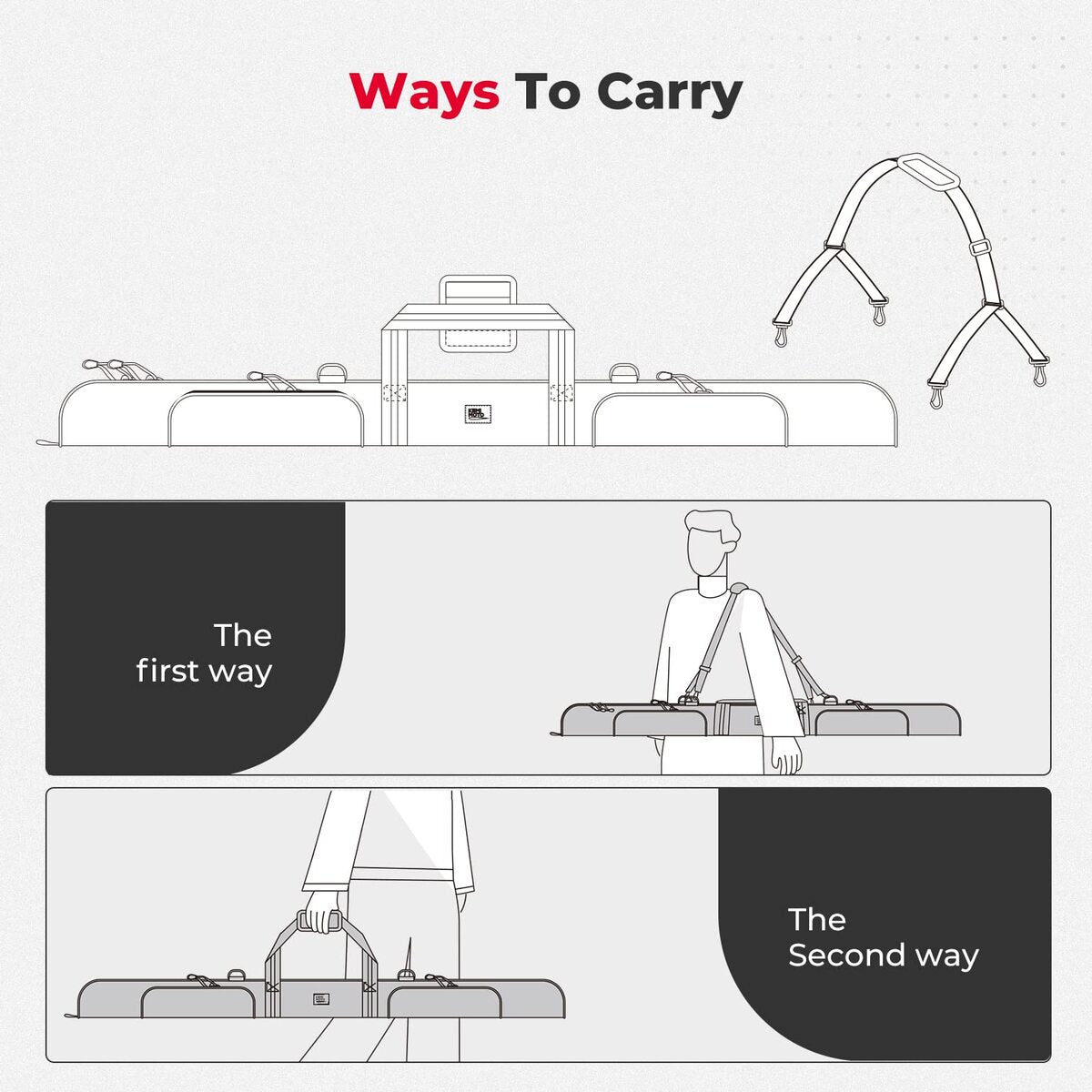 Kemimoto Can-Am Polaris 4FT LED RGB Whip Lights And Storage Bag