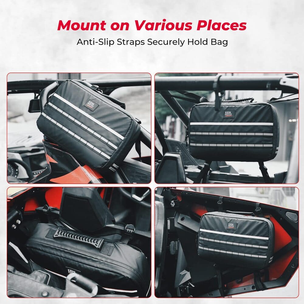 Kemimoto Can-Am UTV/ATV Drive Belt Storage Bag w/ Tool Roll