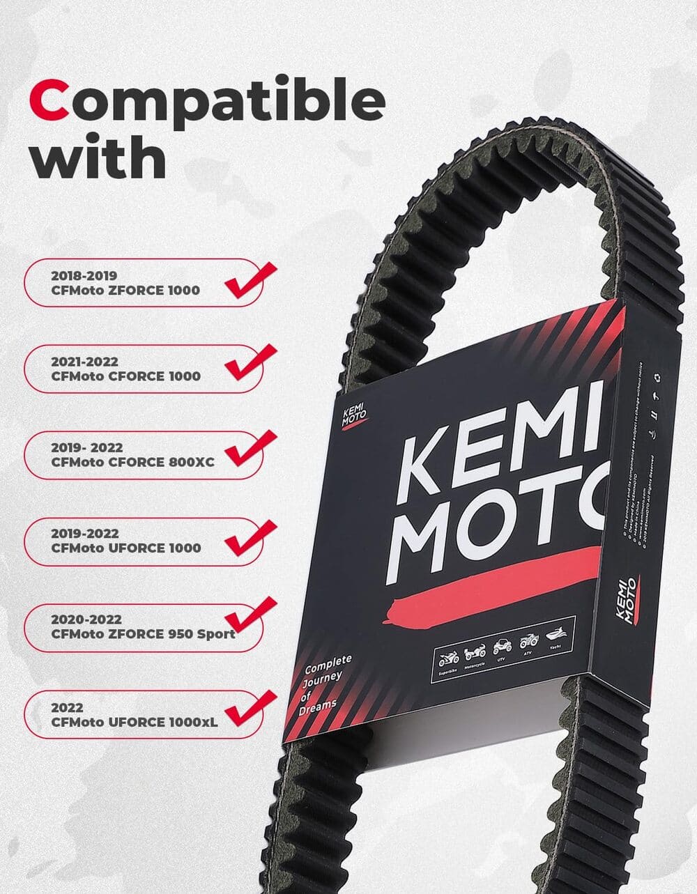 Kemimoto CF Moto UForce CVT Drive Belt