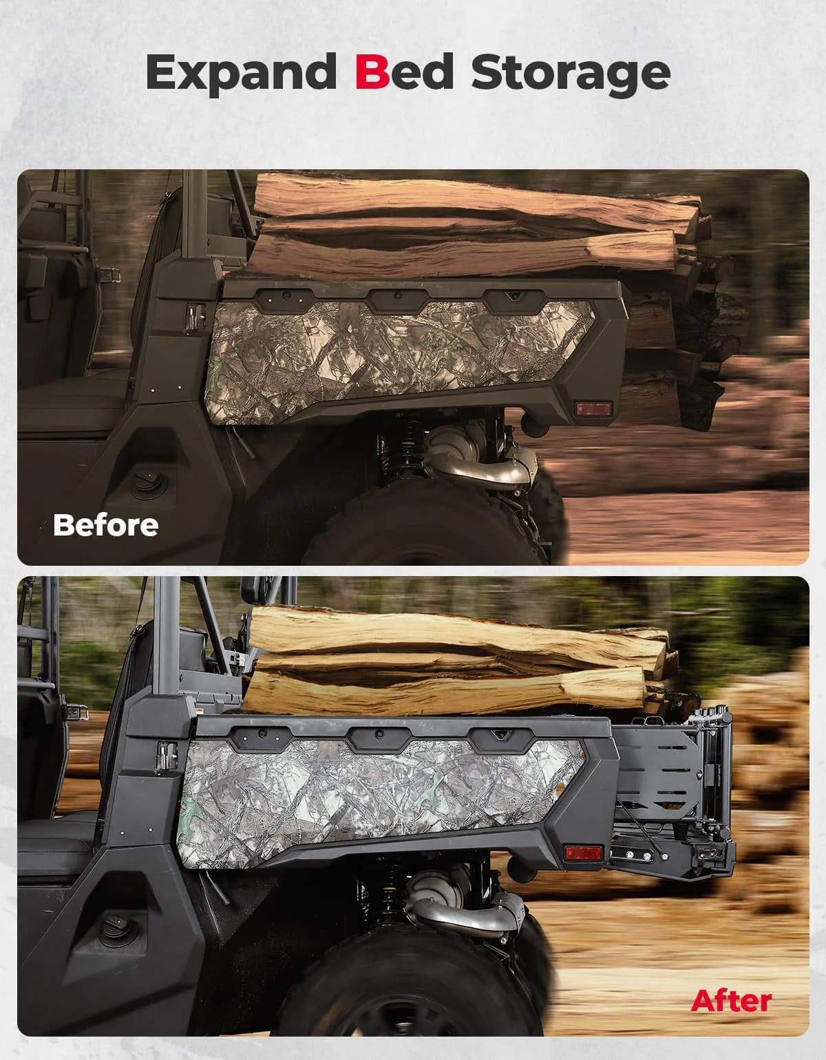 Kemimoto CF Moto UForce 1000/1000 XL Bed Extender Tailgate Extension