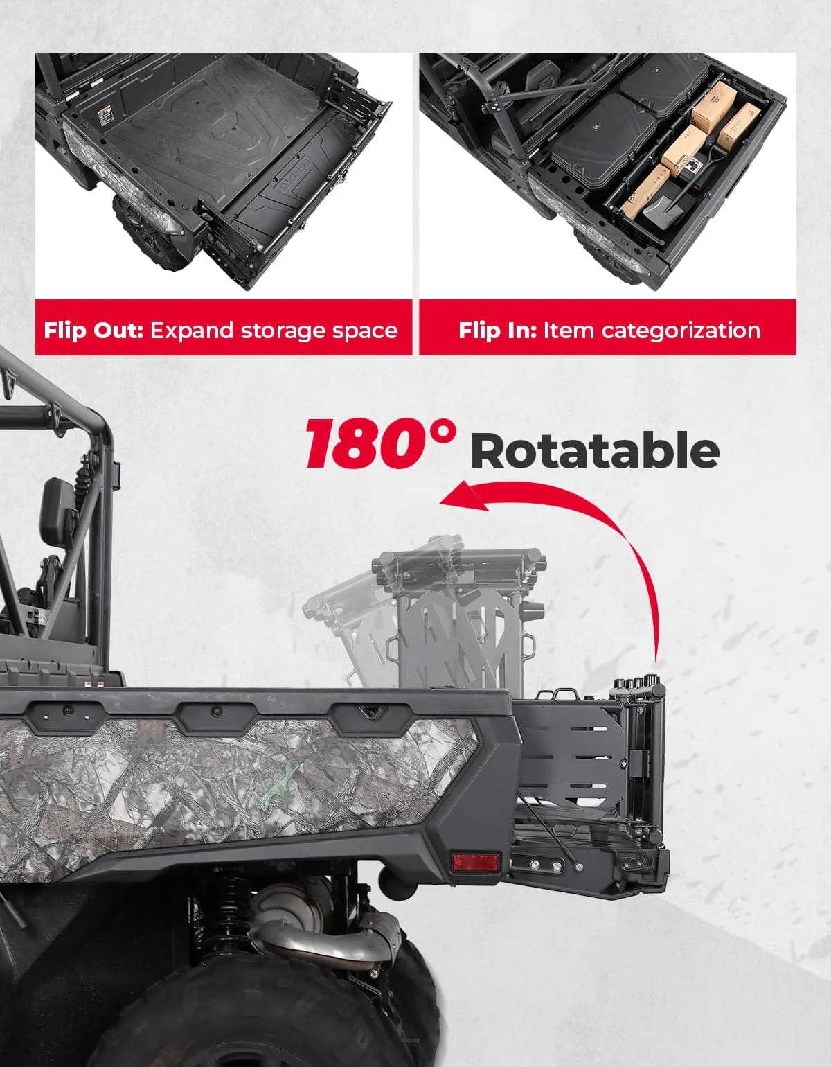 Kemimoto CF Moto UForce 1000/1000 XL Bed Extender Tailgate Extension