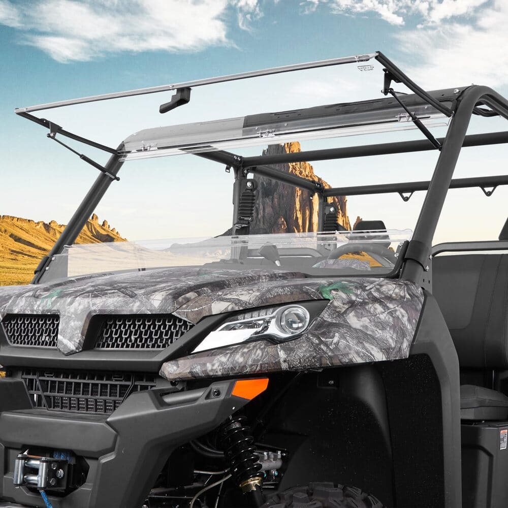 Kemimoto CF Moto UForce 1000/1000XL 2-In-1 Flip Windshield