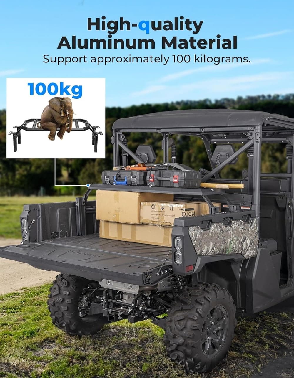 Kemimoto CF Moto Uforce 1000/1000XL Adjustable Height Rear Rack