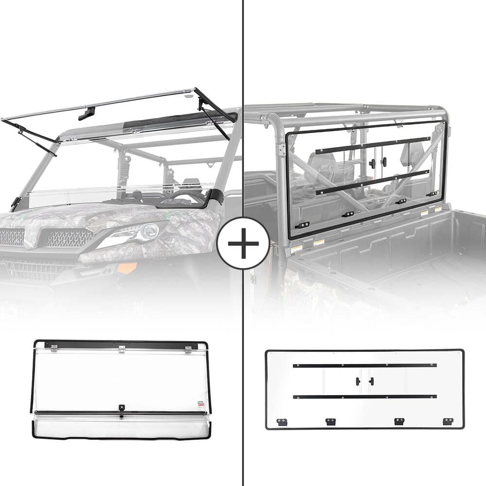 Kemimoto CF Moto UForce 1000/1000XL Flip & Rear Windshield
