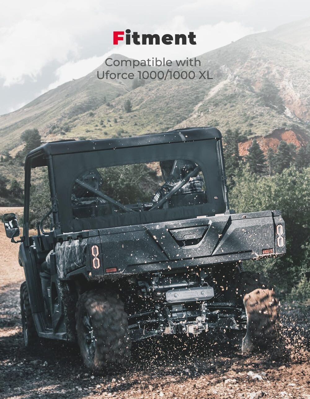 Kemimoto CF Moto UForce 1000/1000XL Rear Soft Windshield