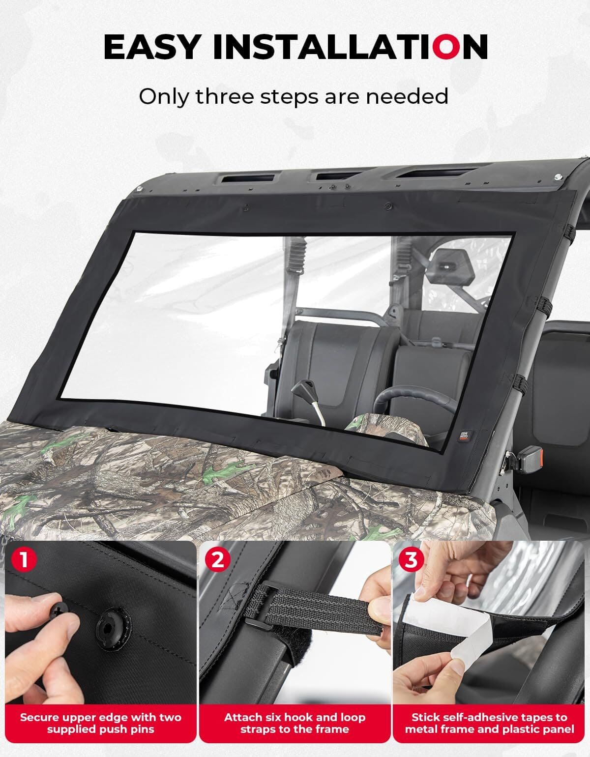 Kemimoto CF Moto UForce 1000/1000XL Soft Front Windshield/Window