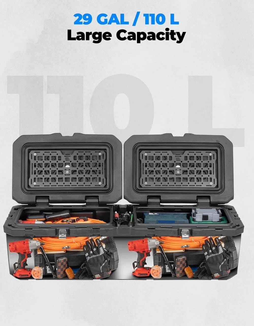 Kemimoto CF Moto UForce 1000/1000XL 110L/29Gal UTV Bed Storage Box