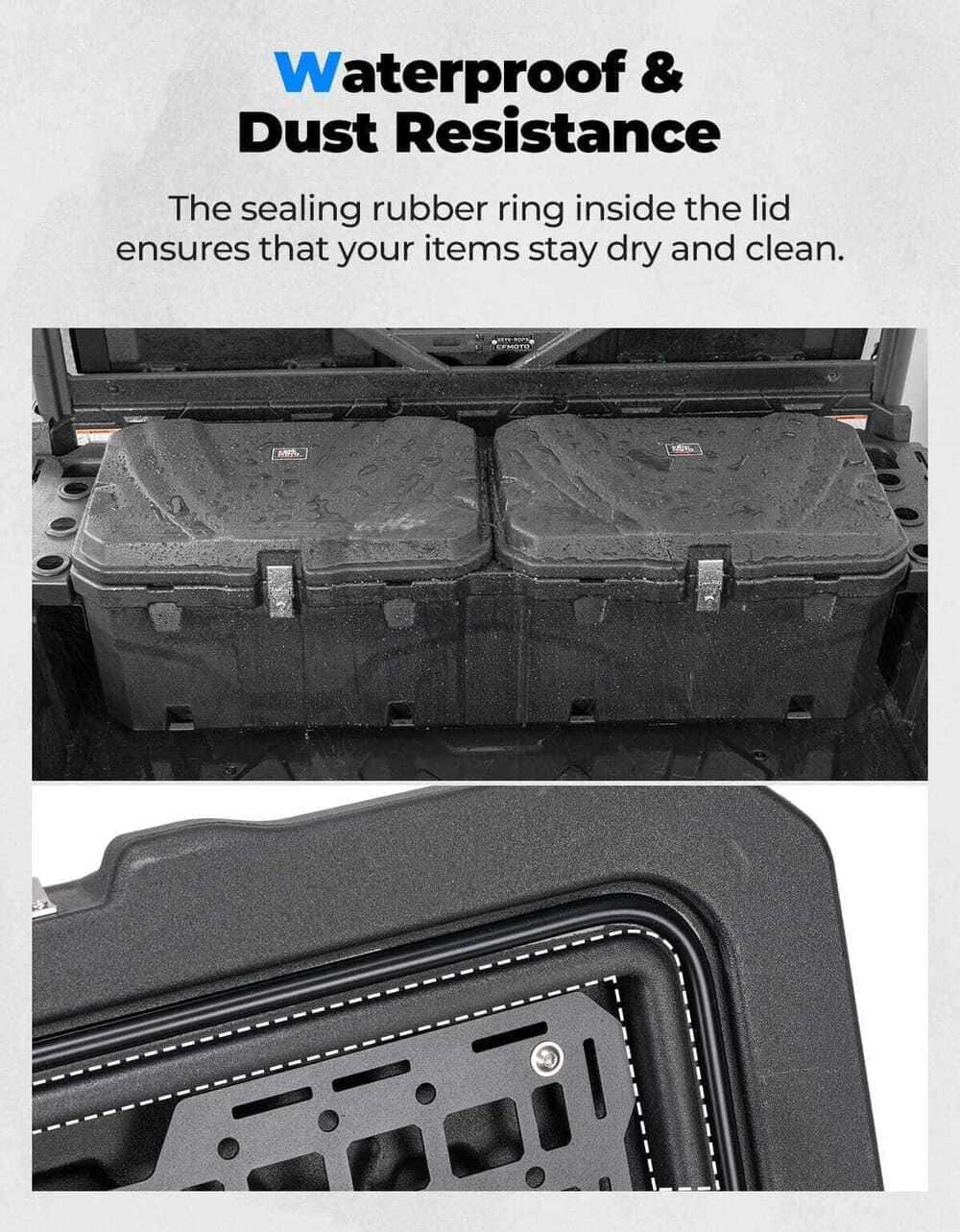 Kemimoto CF Moto UForce 1000/1000XL 110L/29Gal UTV Bed Storage Box