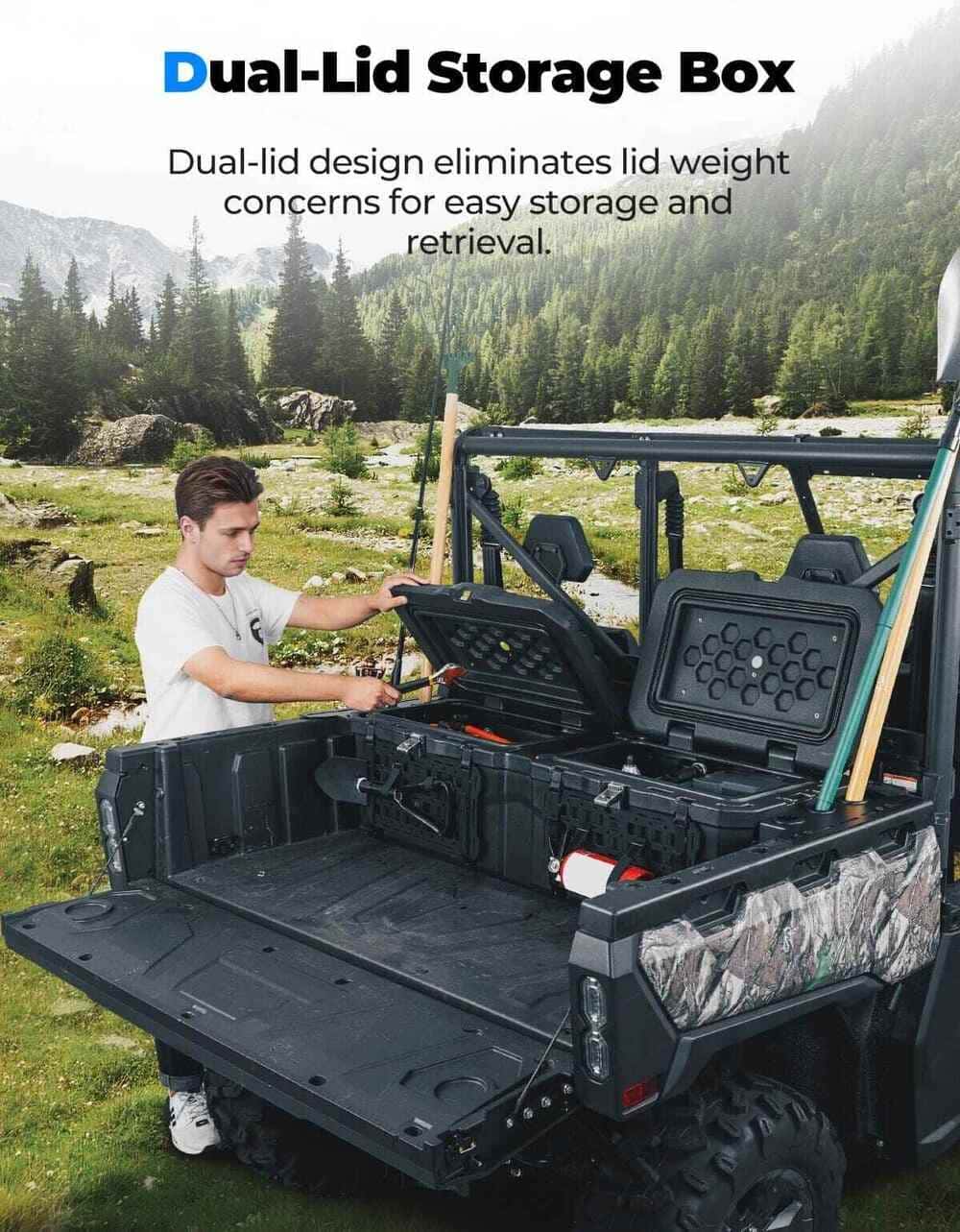 Kemimoto CF Moto UForce 1000/1000XL 110L/29Gal UTV Bed Storage Box