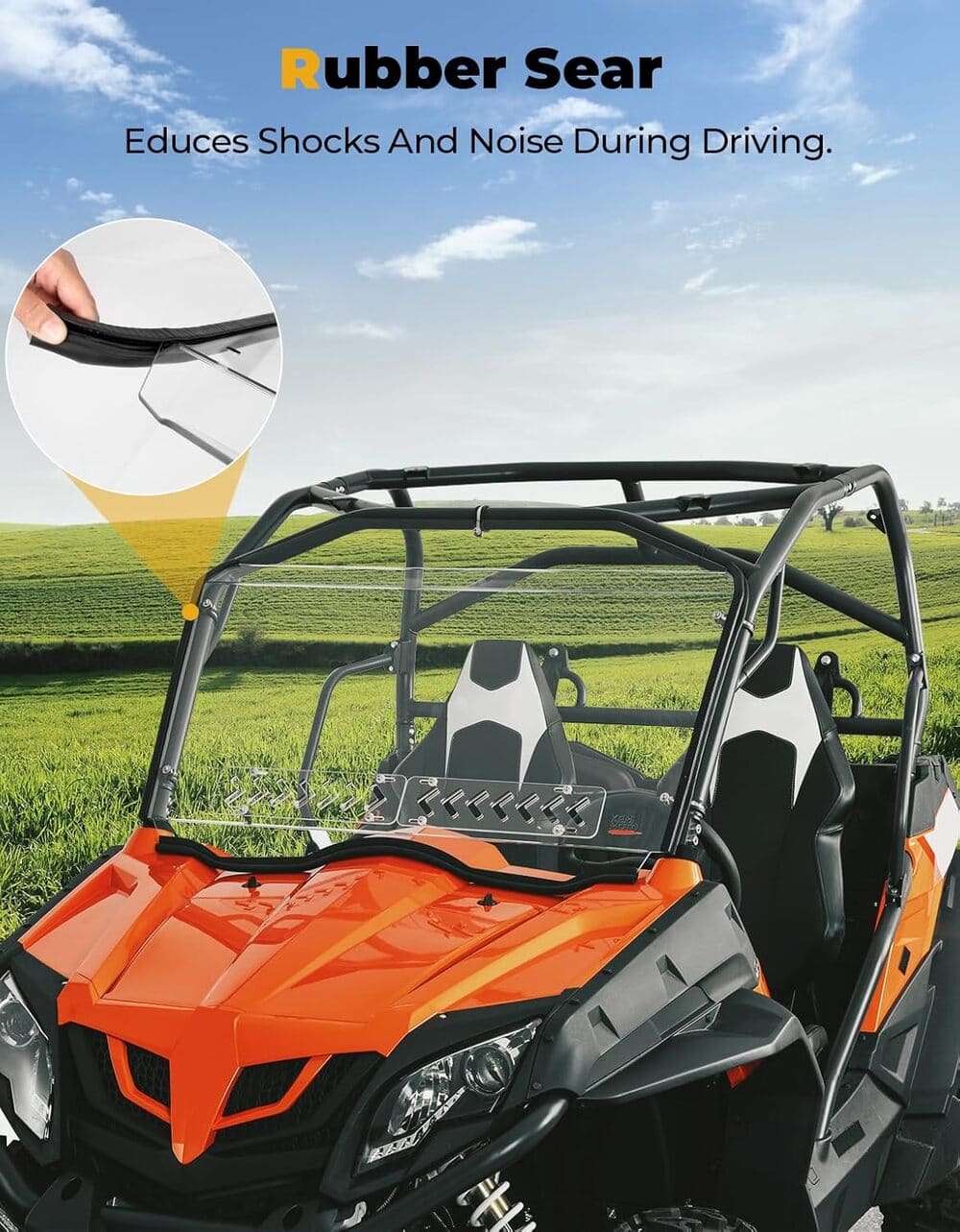 Kemimoto CF Moto ZForce 800/ 1000 Front Windshield w/Sliding Window