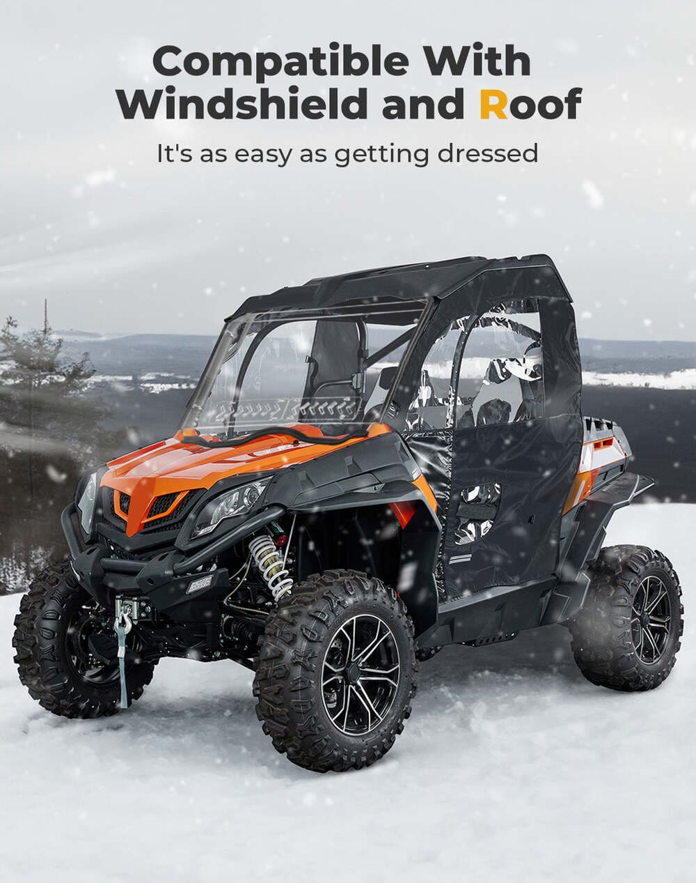 Kemimoto CF Moto ZForce 800/ 1000 Soft Cab Enclosure Doors