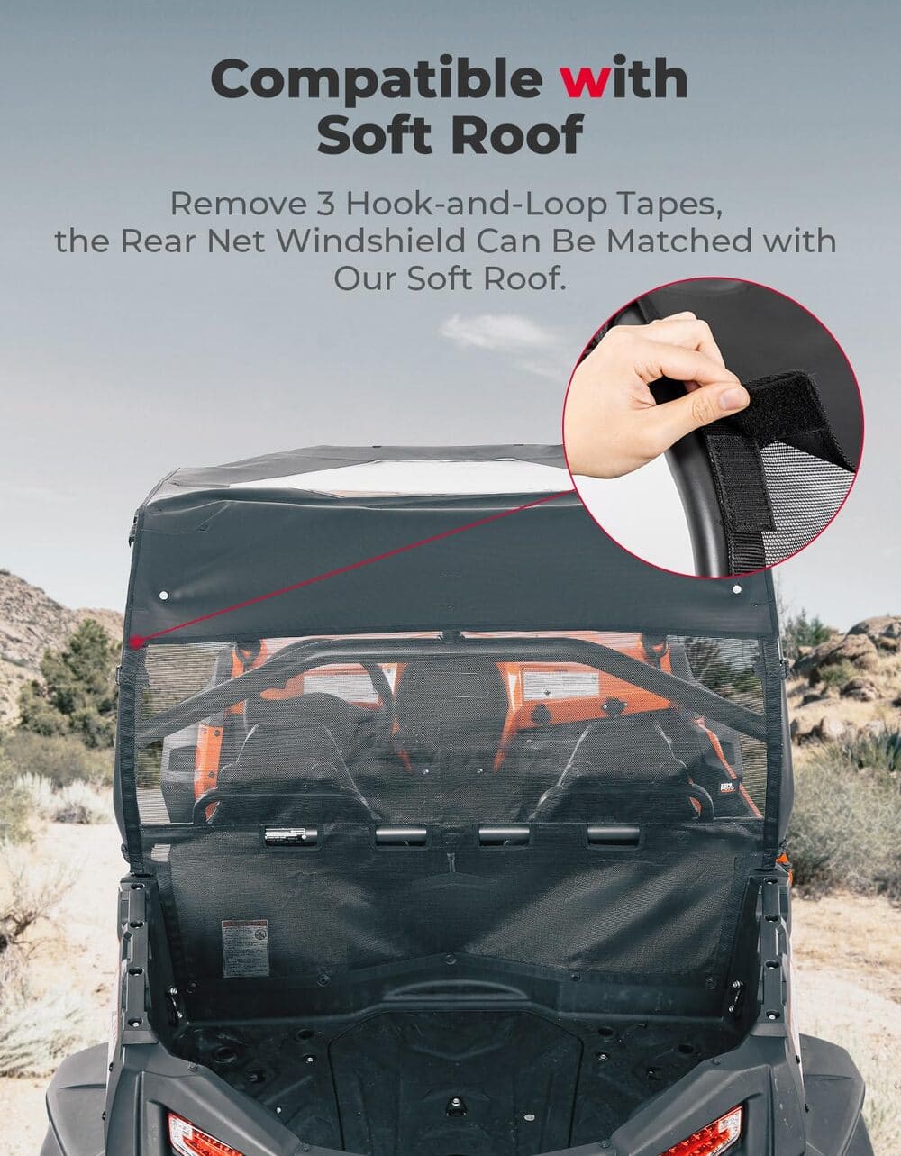 Kemimoto CF Moto ZForce 500/800/1000 Ventilated Rear Window Net Mesh