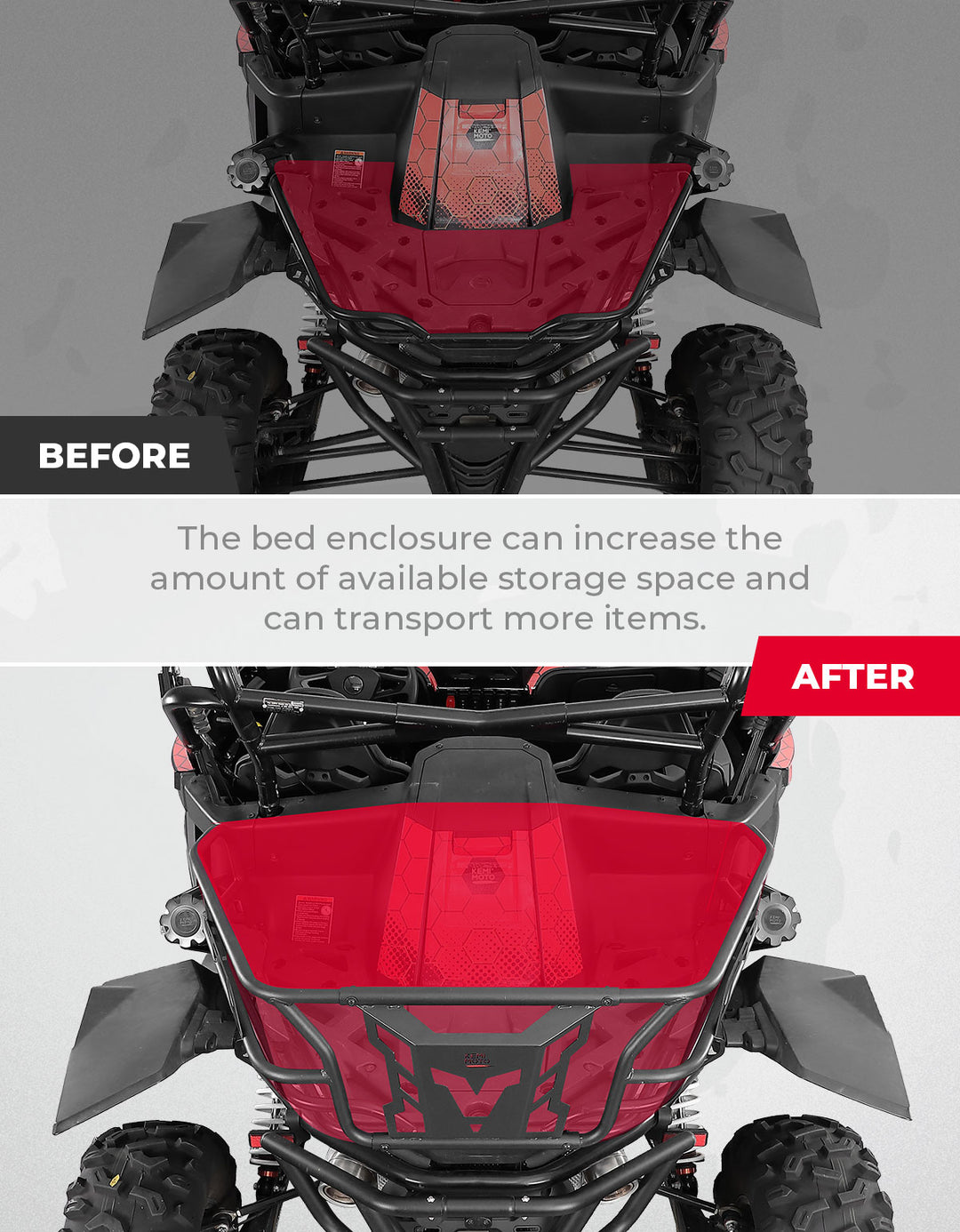 Kemimoto CF Moto ZForce 950 Bed Enclosure Rear Tailgate