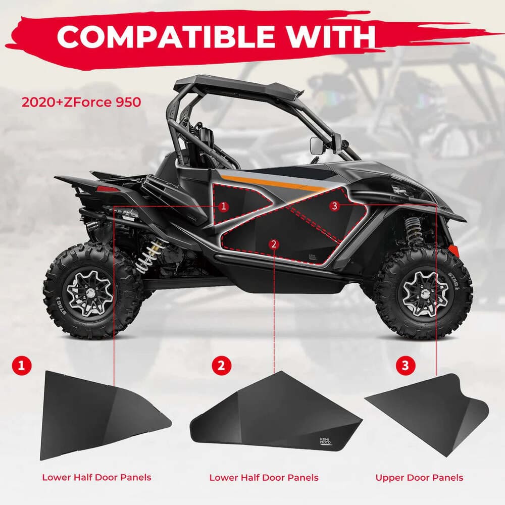 Kemimoto CF Moto ZForce 950 Lower Doors Inserts & Soft Cab Enclosures