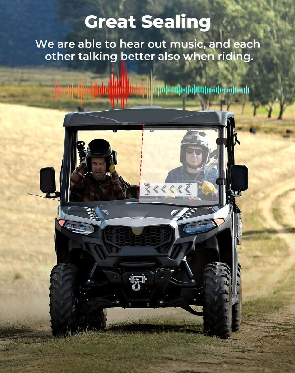 Kemimoto CF Moto UForce 600 Vented Front Windshield