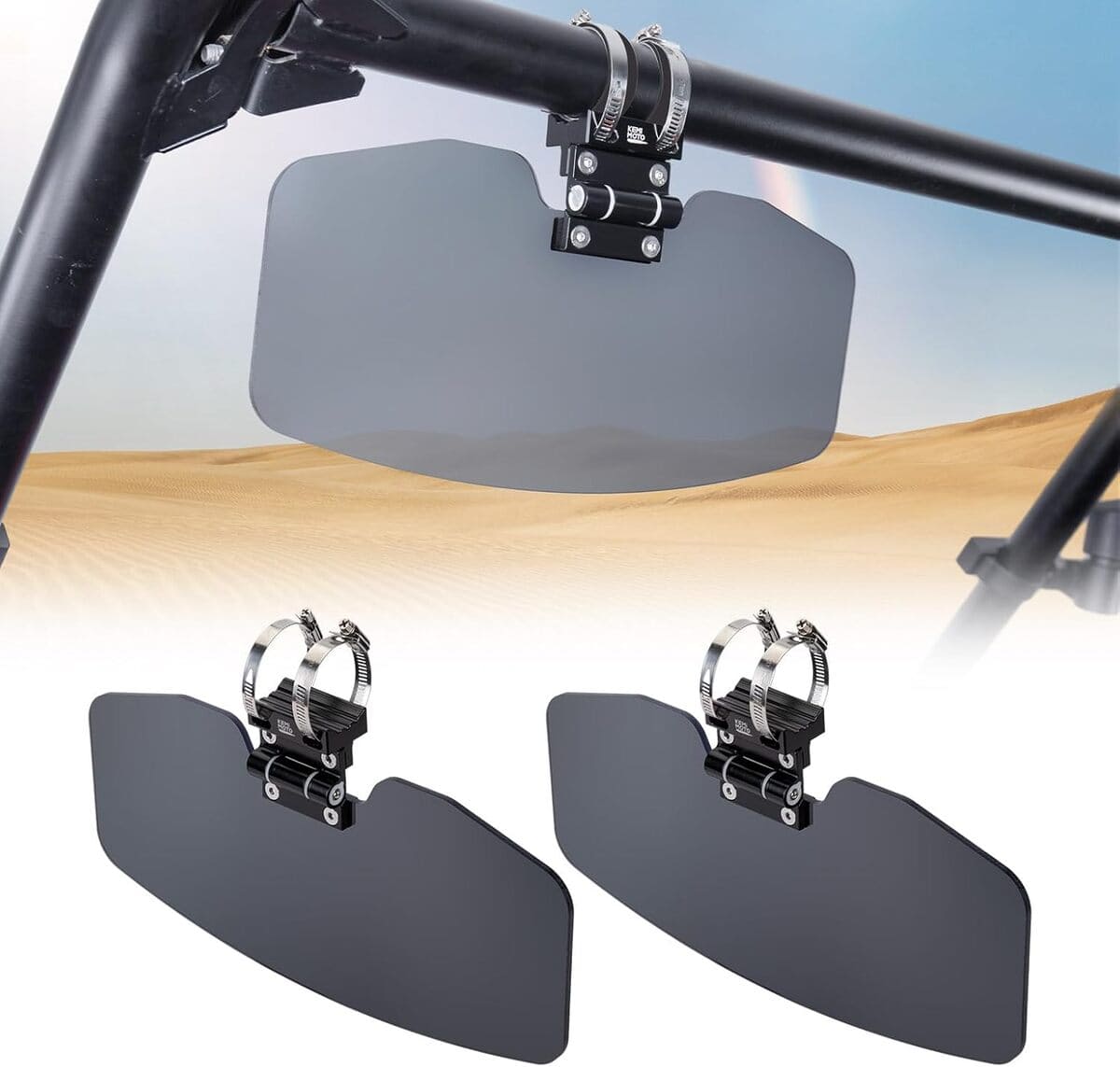 Kemimoto Can Am Maverick 1.5"-2" Roll Bars UTV Sun Visor Side X Side w/Windshield