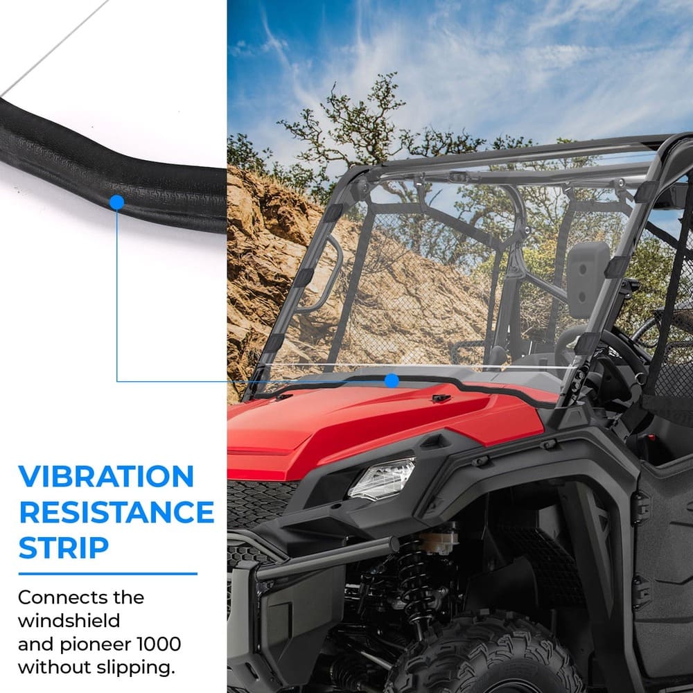 Kemimoto Honda Pioneer 1000/1000-5/1000-6 Full Windshield