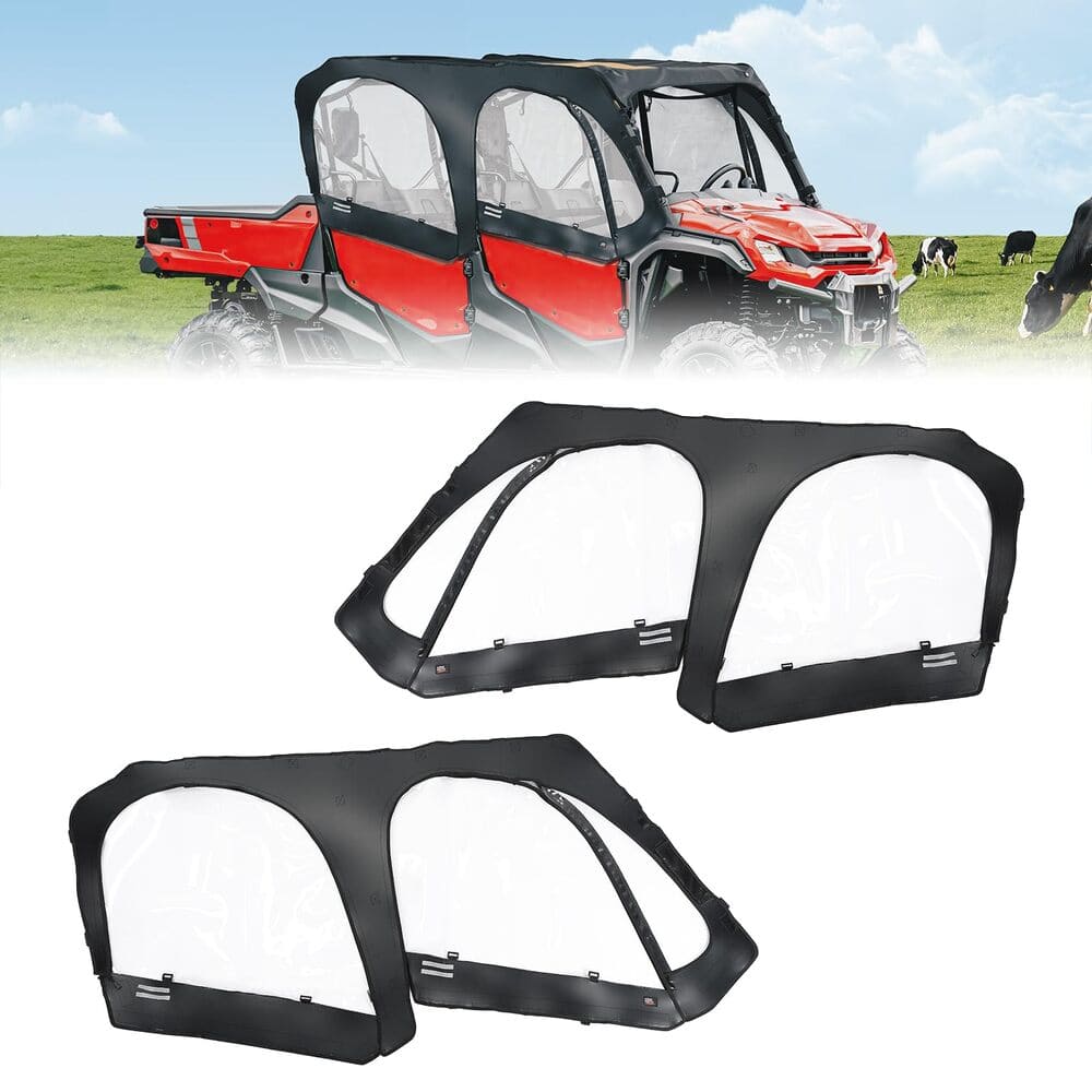 Kemimoto Honda Pioneer 1000-6 Soft Upper Door Cab Enclosure Set