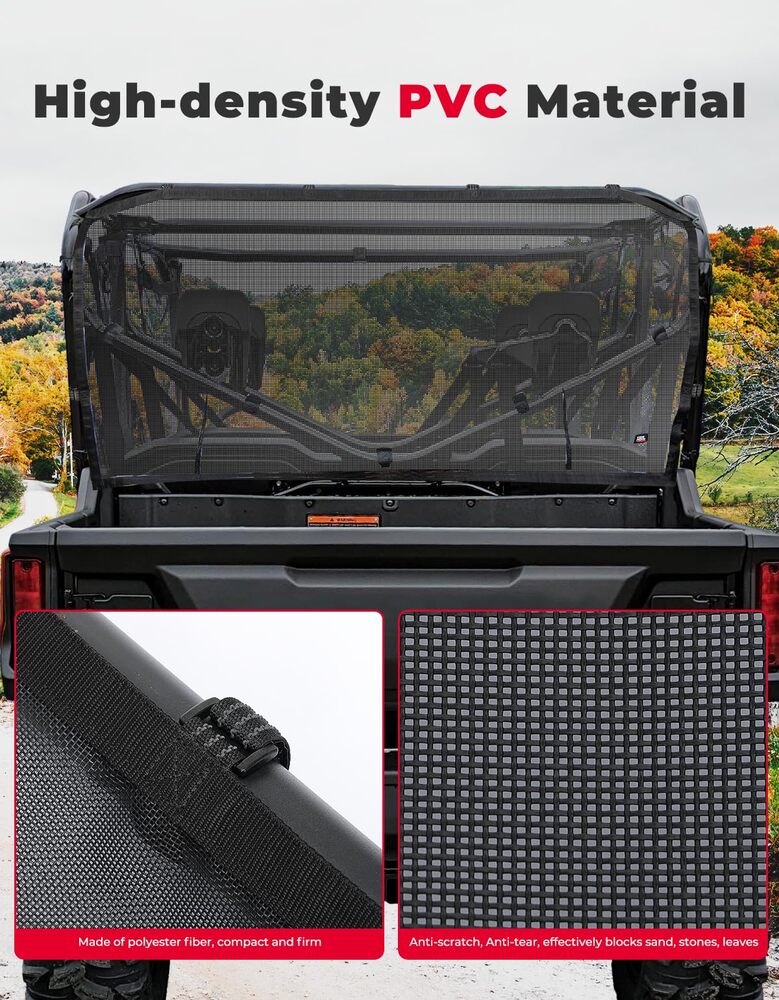 Kemimoto Honda Pioneer 1000-6 UTV Soft Rear Window Net