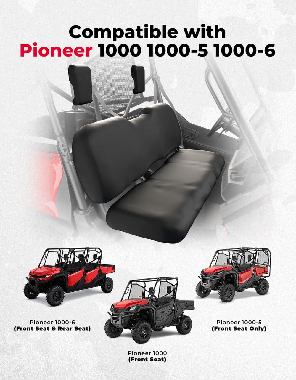 Kemimoto Honda Pioneer 1000 Upgraded Seat Covers