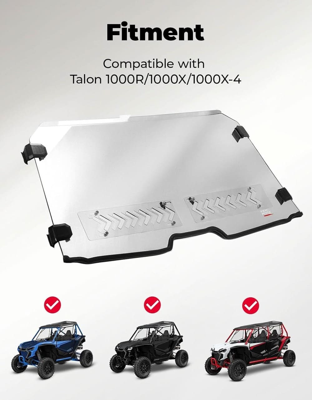 Kemimoto Honda Talon 1000X/1000R Front Full Windshield