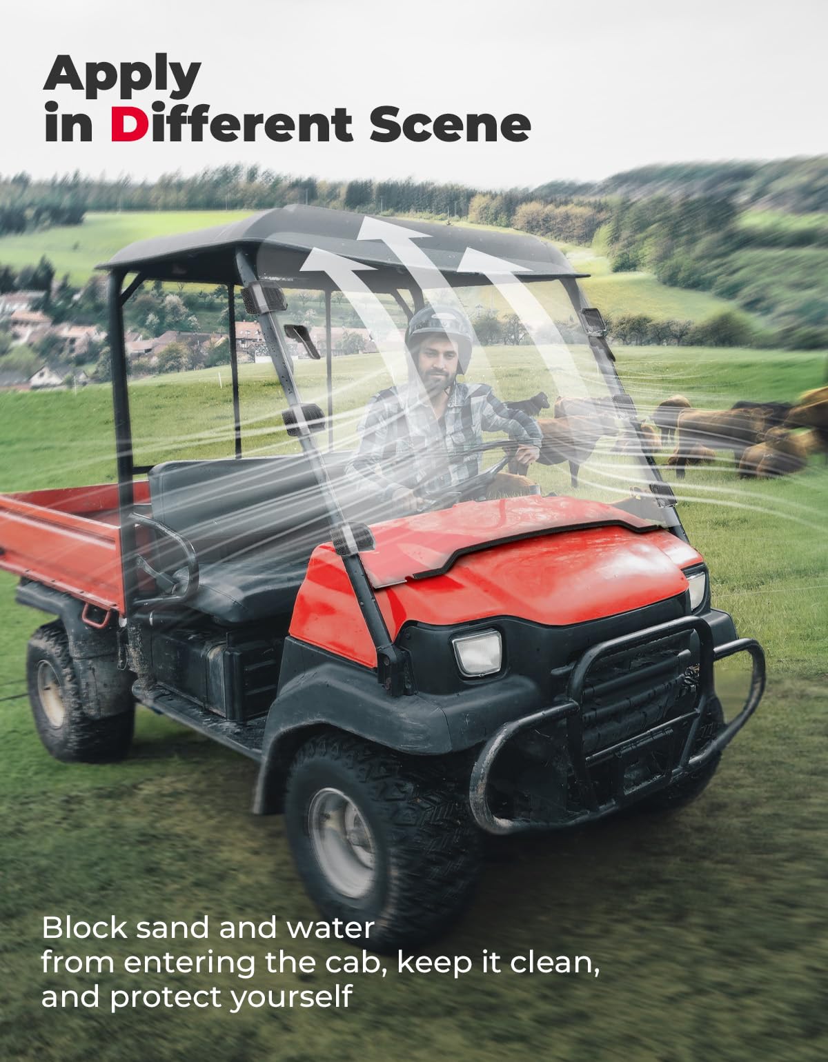 Kemimoto Kawasaki Mule 3010 UTV Windshield