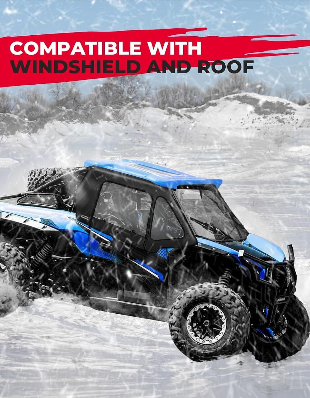 Kemimoto Kawasaki Teryx KRX 1000 Soft Cab Enclosures Upper Doors