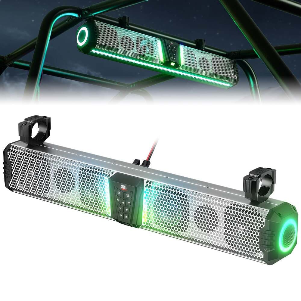 Kemimoto Midnight S80 32" Aluminum 6-Speaker RGB Silver Soundbar