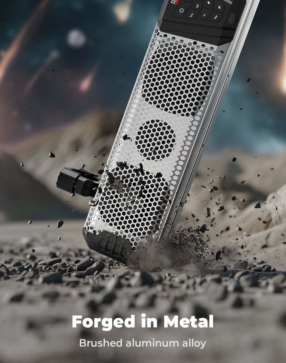 Kemimoto Midnight S80 32" Aluminum 6-Speaker RGB Silver Soundbar