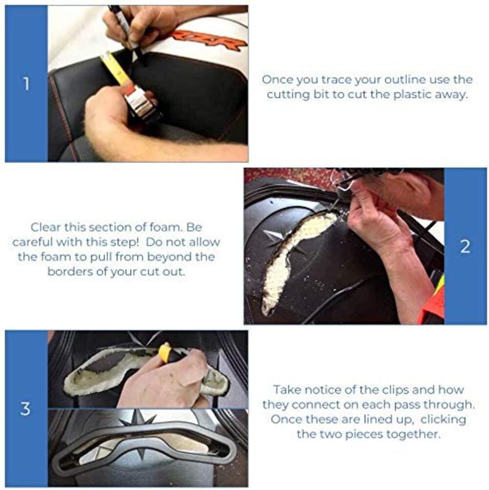 Kemimoto Polaris RZR 1000 XP Through Bezel-Harness Pass - 2 Pack