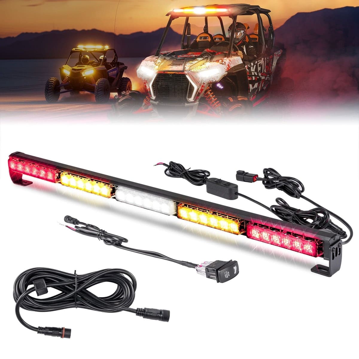 Kemimoto Polaris RZR XP 1000 30" UTV Chase Light Bar