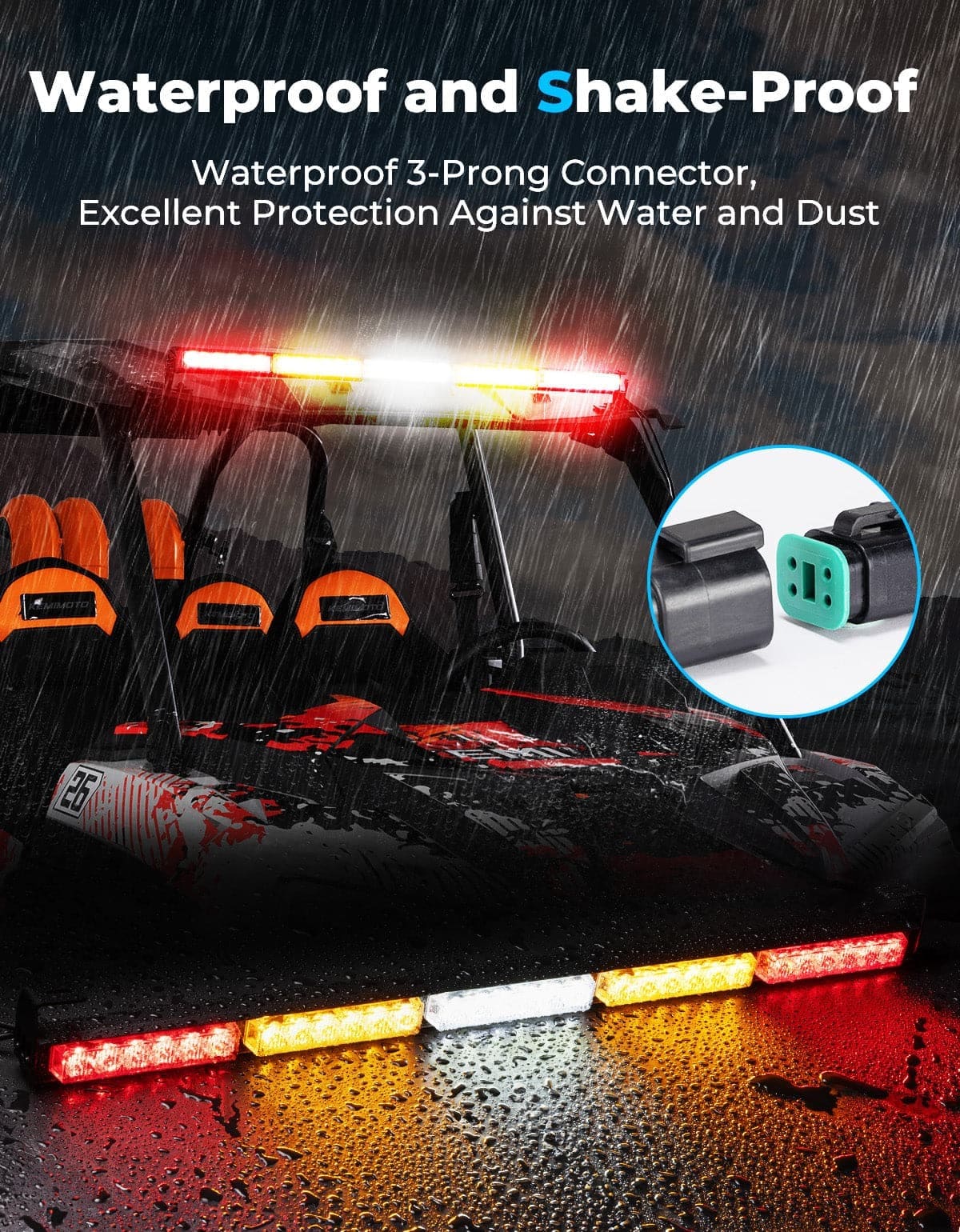 Kemimoto Polaris RZR XP 1000 30" UTV Chase Light Bar