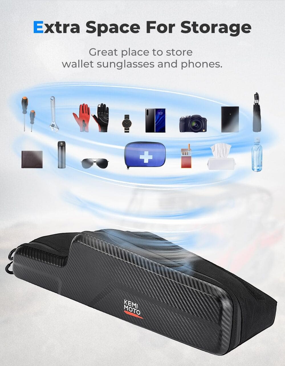 Kemimoto Polaris General 1000/4 1000 Dashboard Storage Bag