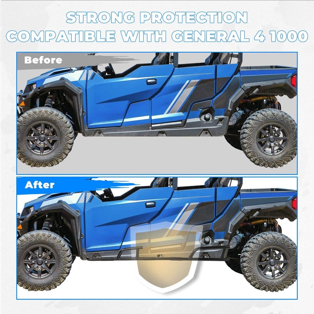 Kemimoto Polaris General XP 4 1000 Nerf Bars Rock Sliders