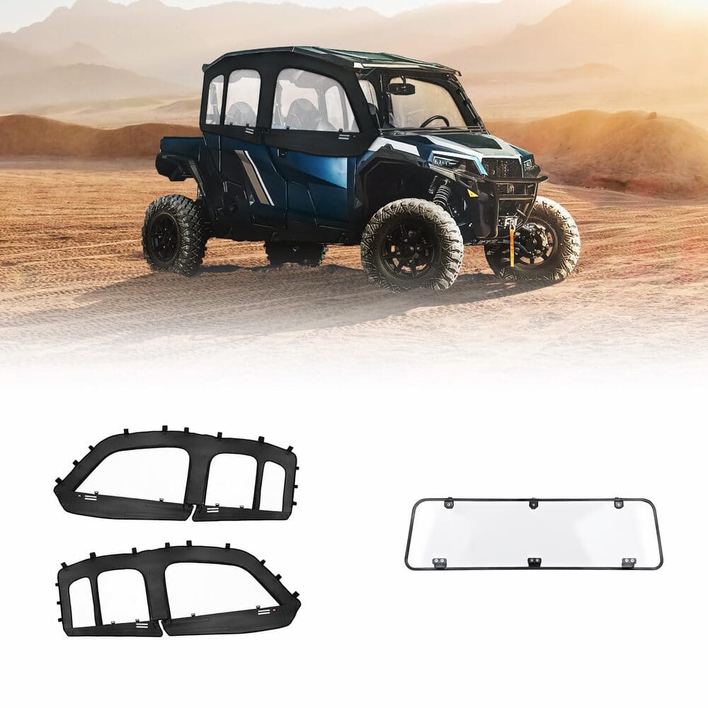 Kemimoto Polaris General XP 4 1000 Soft Cab Enclosure & Rear Windshield