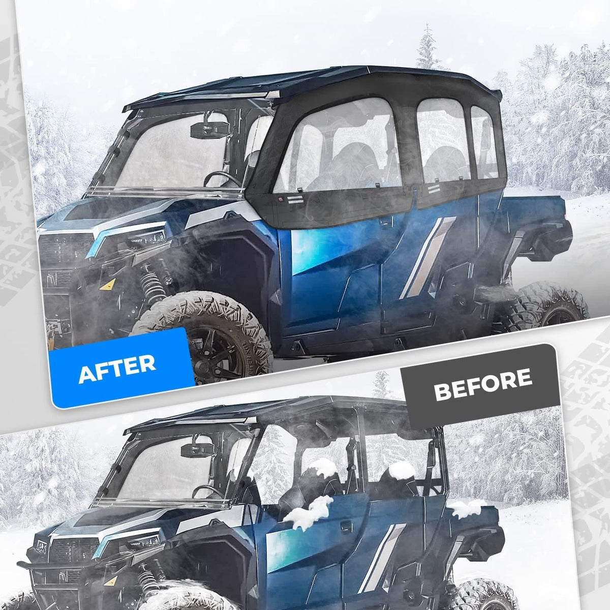 Kemimoto Polaris General XP 4 1000 Soft Cab Enclosure Upper Doors