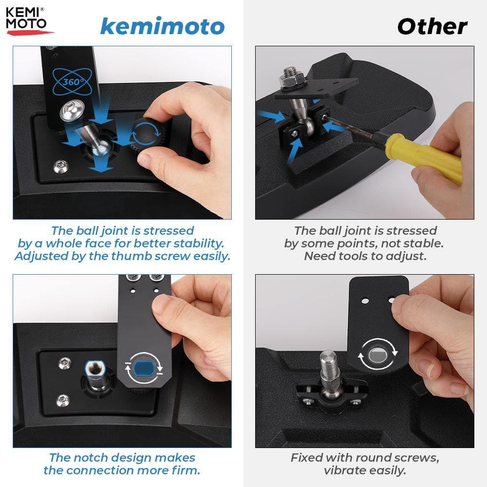 Kemimoto Polaris Ranger 500 Upgraded Rear View Mirror