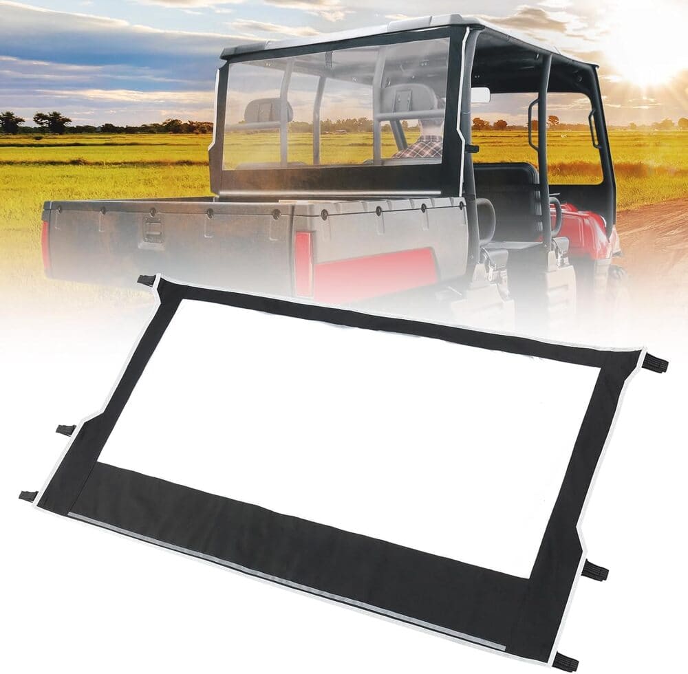 Kemimoto Polaris Ranger 500 UTV Soft Rear Window Shield Windshield