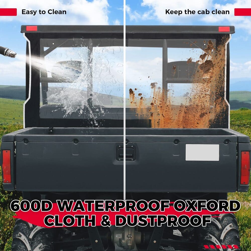 Kemimoto Polaris Ranger 500 UTV Soft Rear Window Shield Windshield