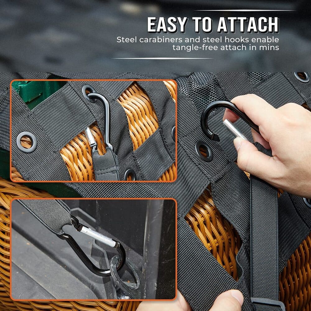 Kemimoto Polaris Ranger Heavy Duty UTV Bed Cargo Net