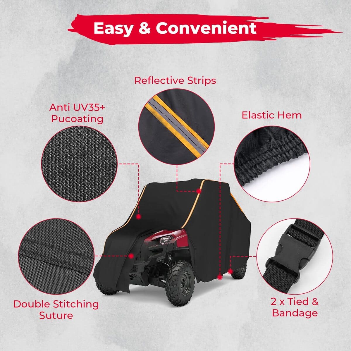 Kemimoto Polaris Ranger XP 1000 UTV Storage Sun Rain UV Cover