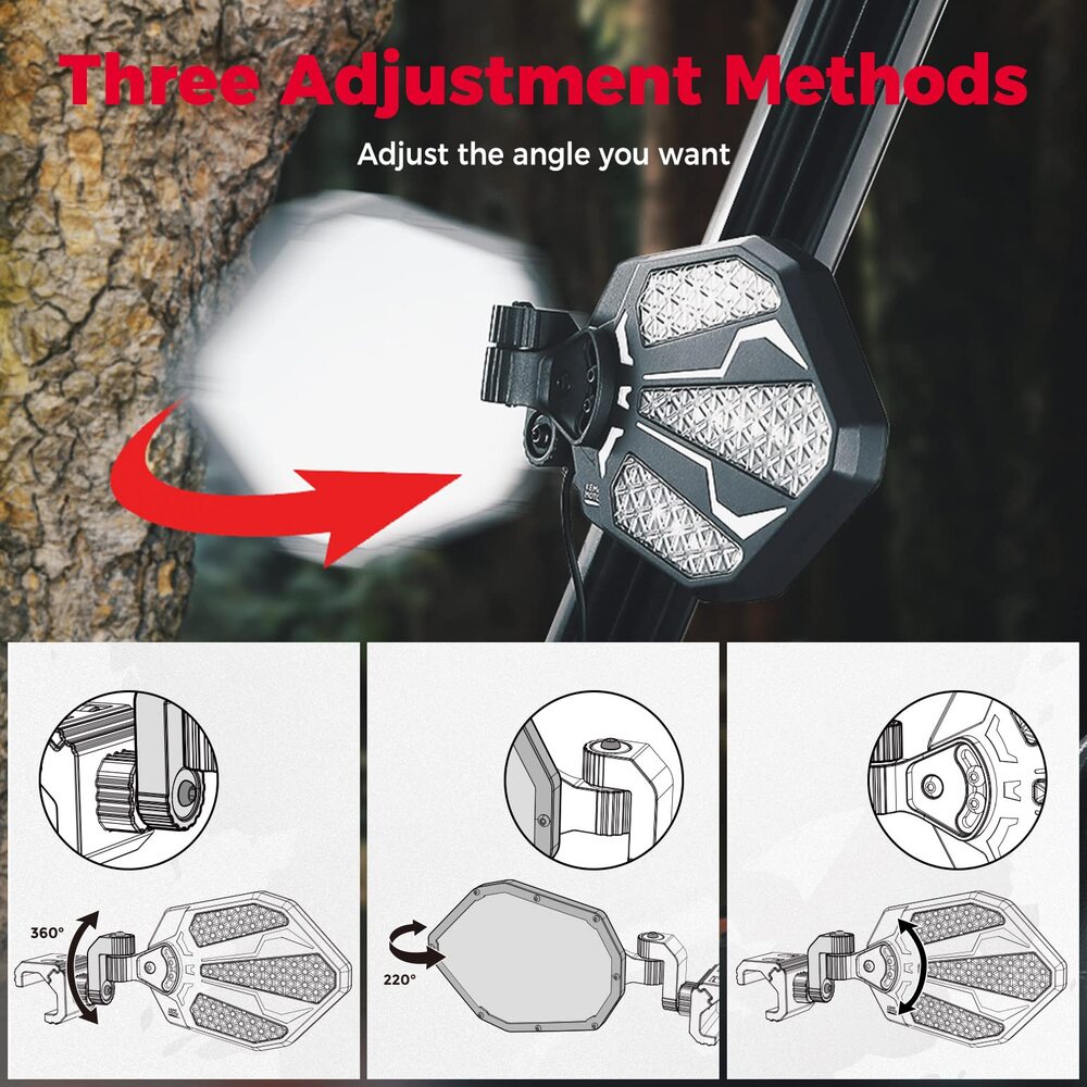 Kemimoto Polaris Ranger UTV Pro-Fit RGB Side Mirrors with Lights