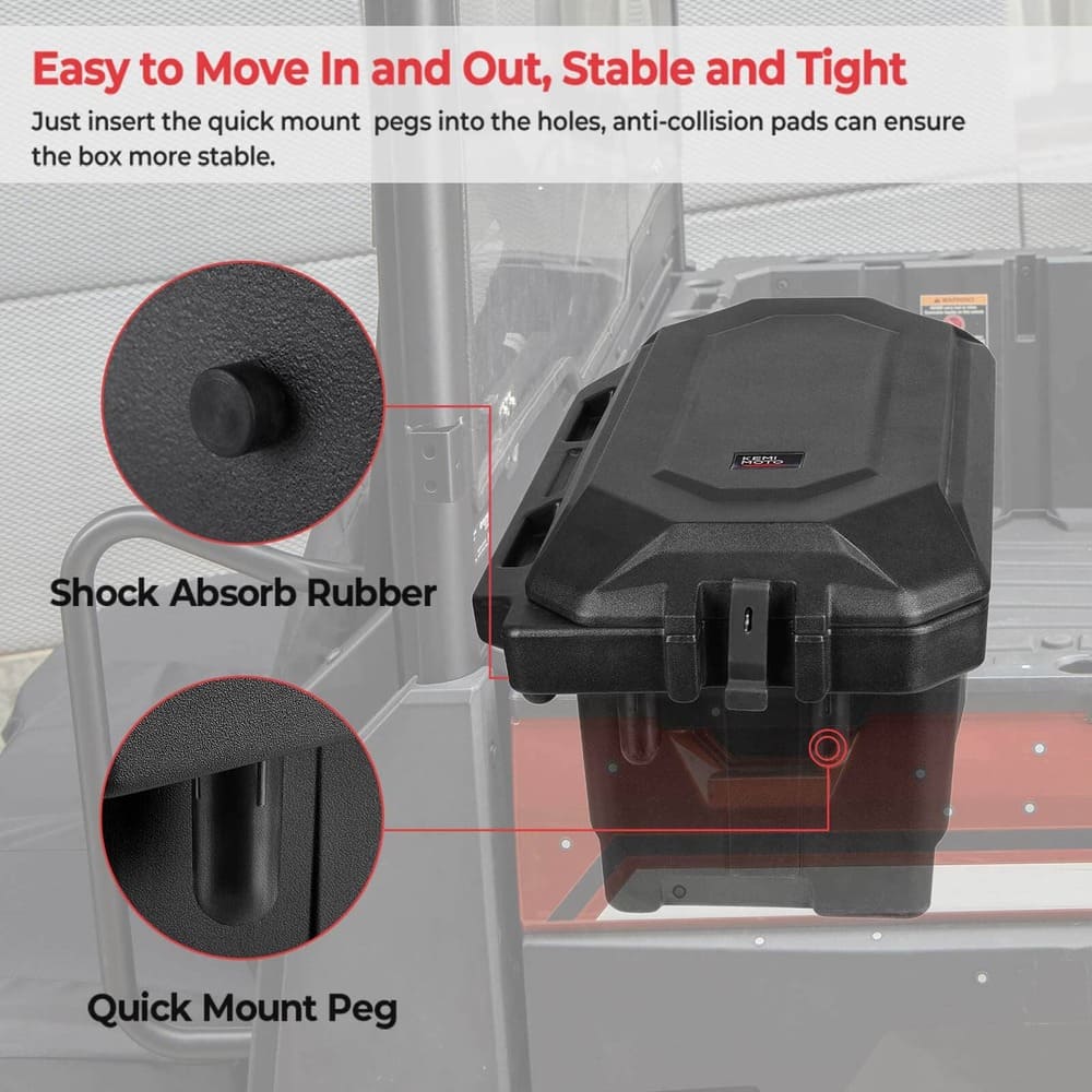 Kemimoto Polaris Ranger UTV Waterproof Seat Cover & Big Size Cargo Box
