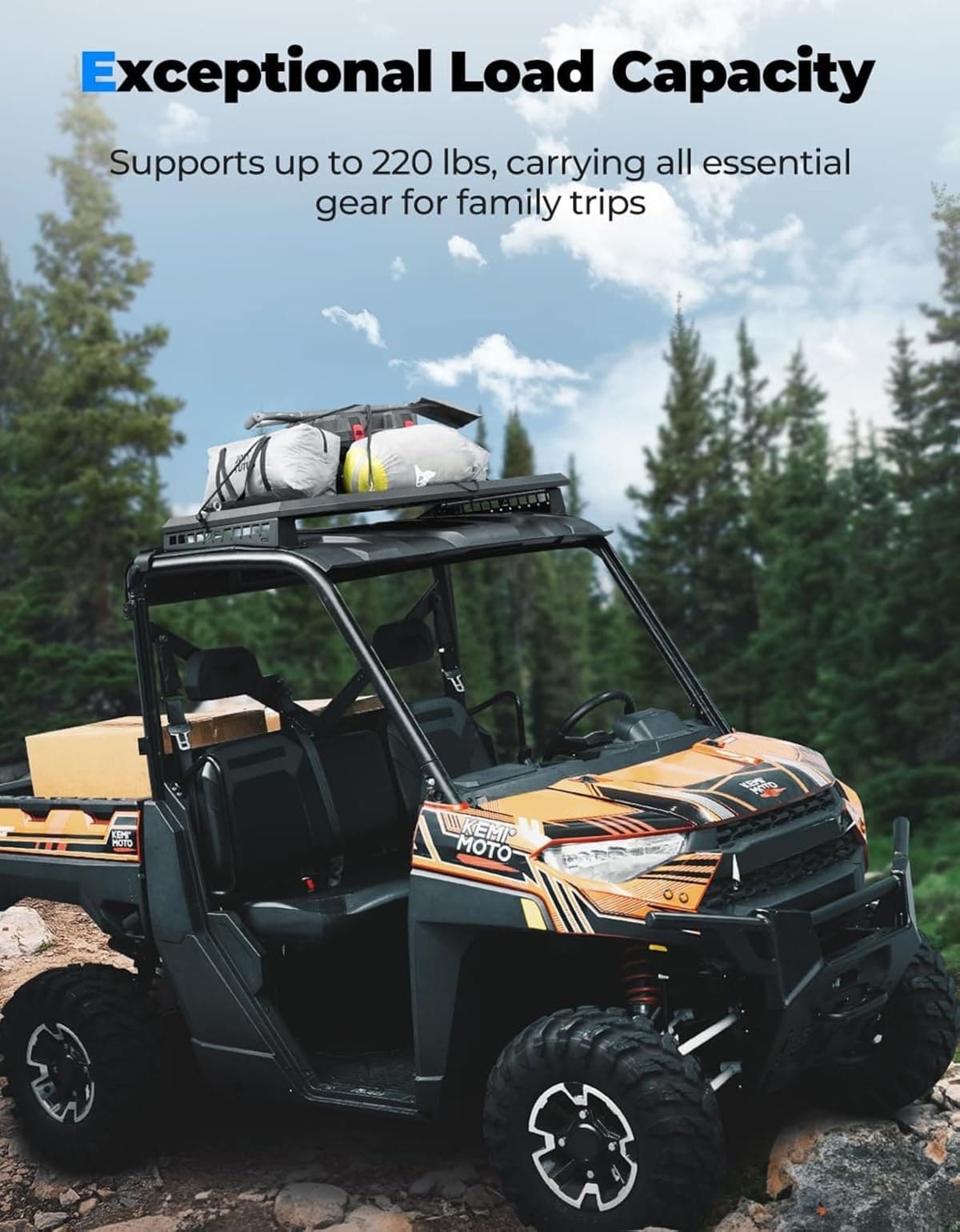 Kemimoto Polaris Ranger XP 1000 2-Seat Roof Rack