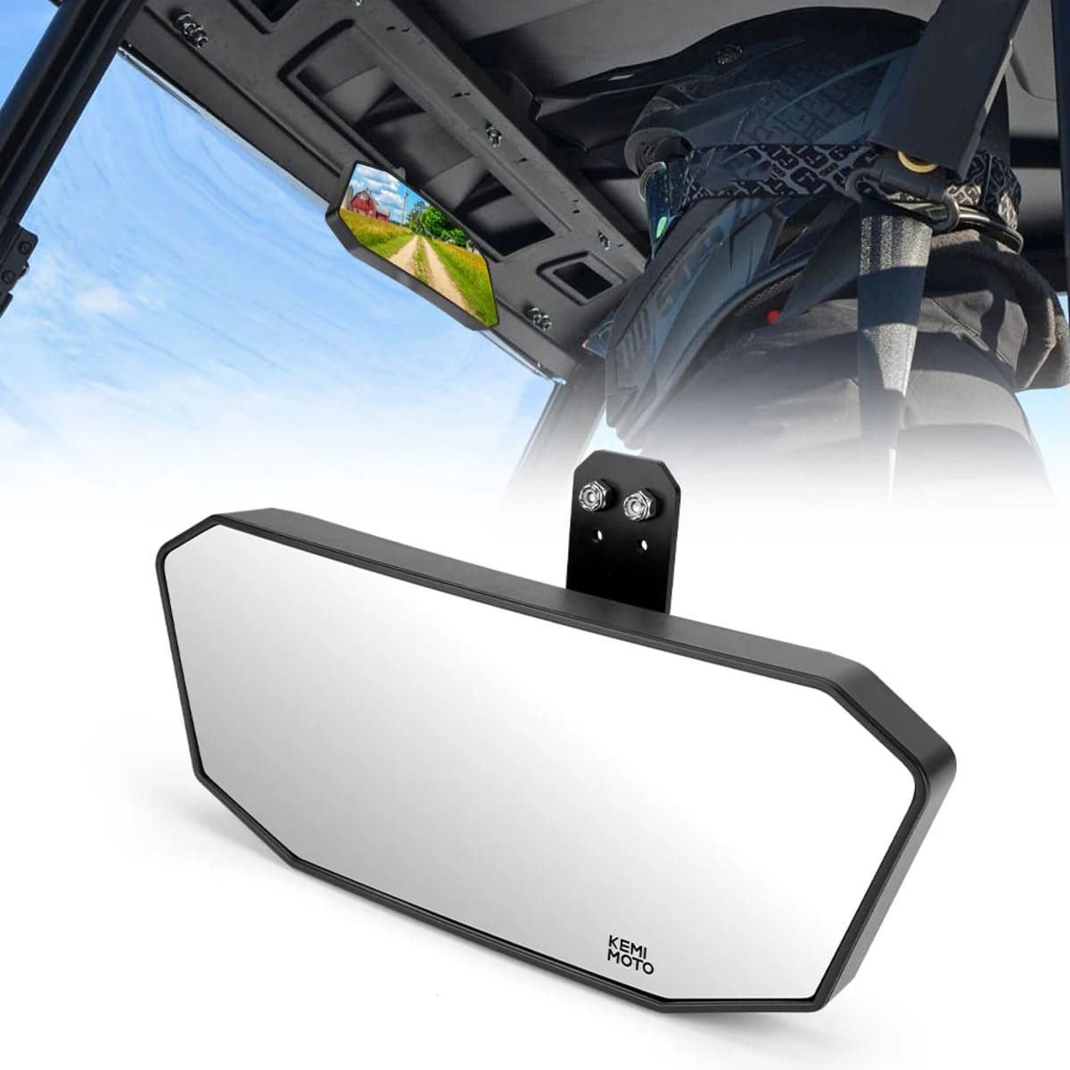 Kemimoto Polaris Ranger XP 1000 45L Storage Box & Rear View Mirror