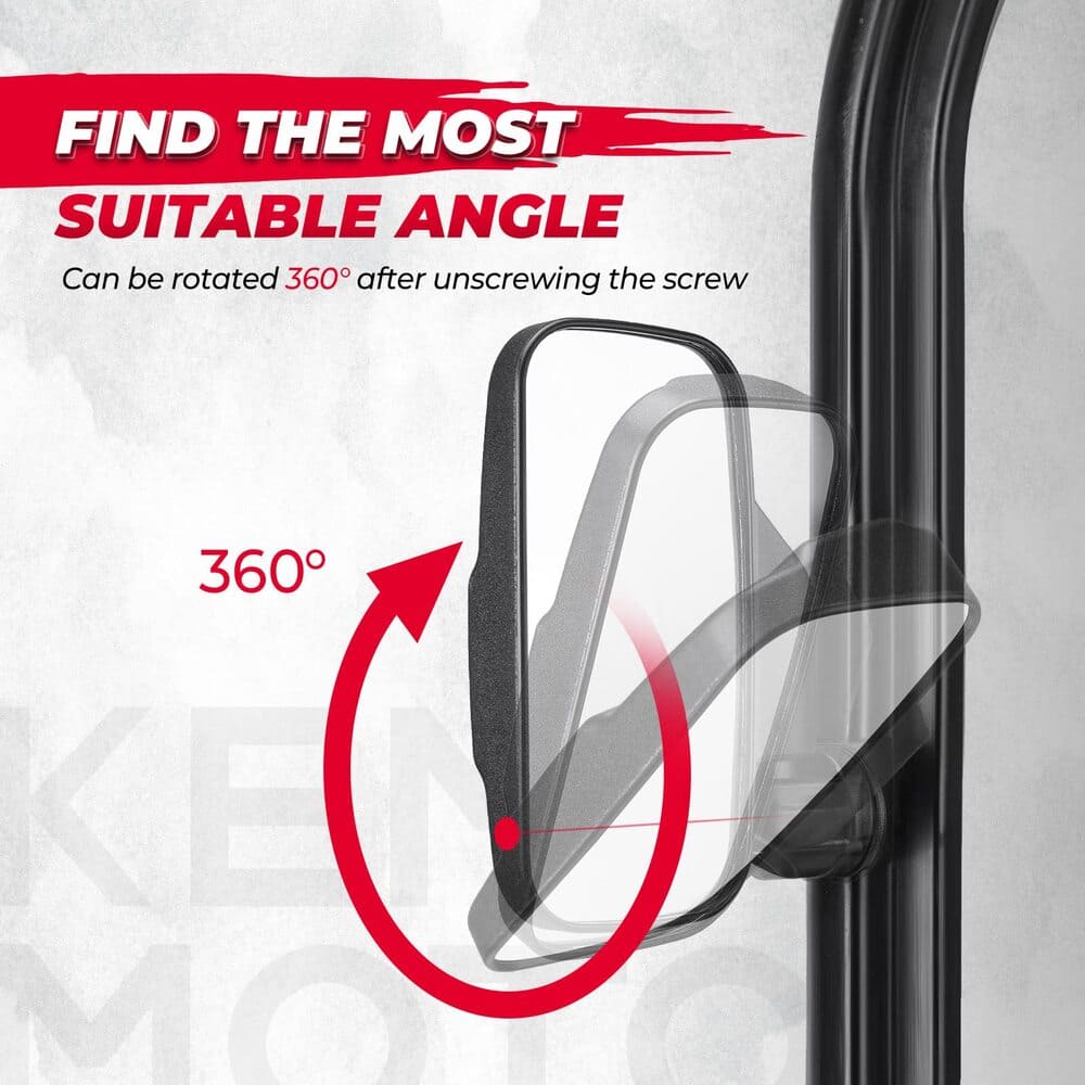 Kemimoto Polaris Ranger XP 1000/500/900 UTV Mirror Pro-Fit tube cages